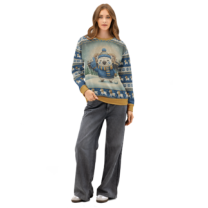 Los Angeles Fan ugly Christmas sweatshirt, women's front