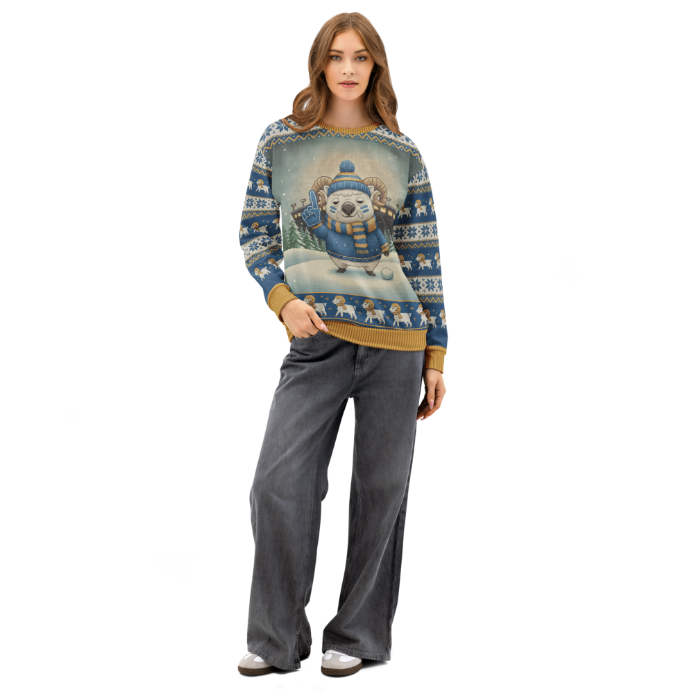 Los Angeles Fan ugly Christmas sweatshirt, women's front