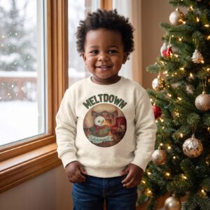 Styling photo, Meltdown Toddler Ugly Christmas Sweater