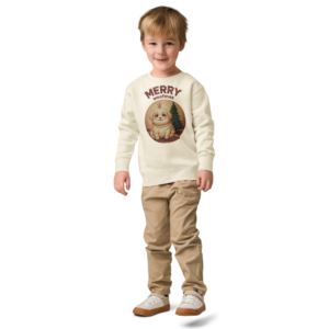 Merry Woofmas Toddler Ugly Christmas Sweater | Kids Crewneck Sweatshirt, Ages 2 to 7