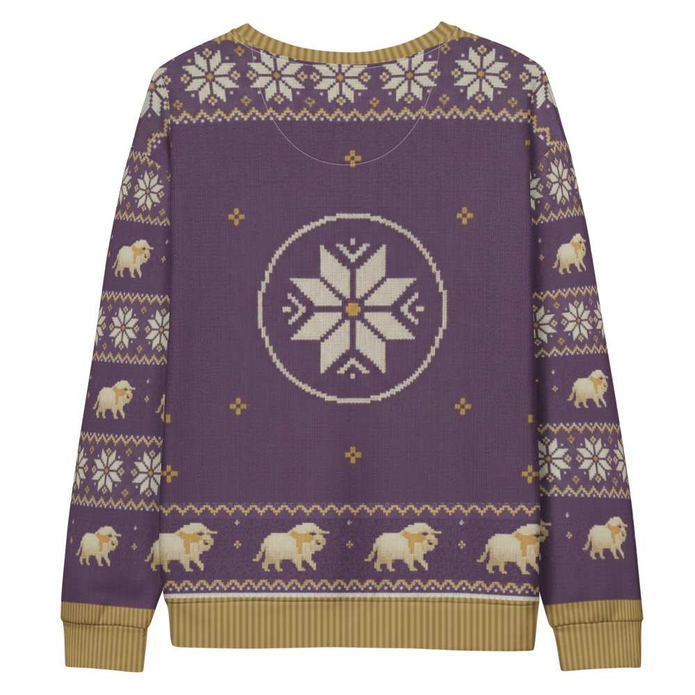 Minnesota Fan ugly Christmas sweatshirt, back flat
