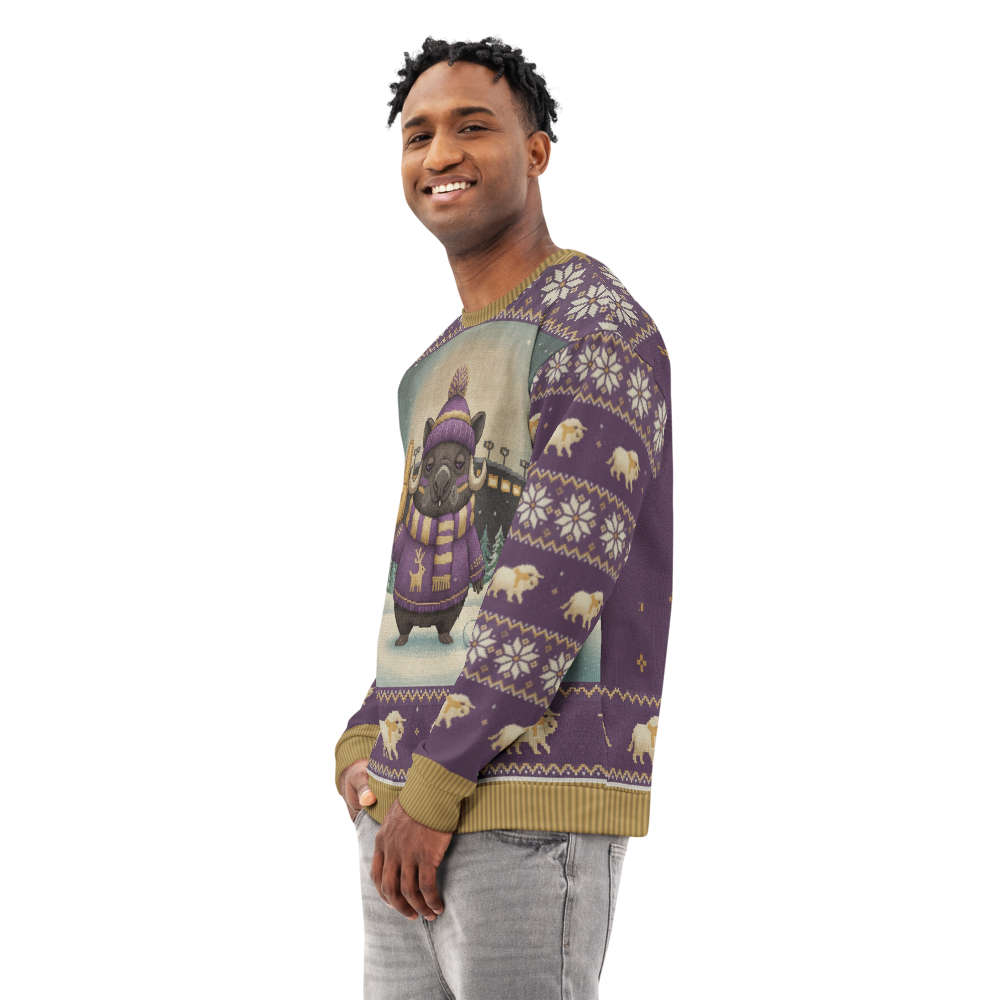 Minnesota Fan ugly Christmas sweatshirt, men's side