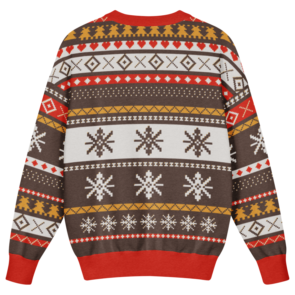 Moose Shetland Kids Ugly Christmas Sweater | Real Knit Fair Isle Crewneck 2
