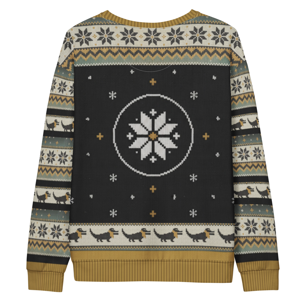 New Orleans Fan ugly Christmas sweatshirt, back flat