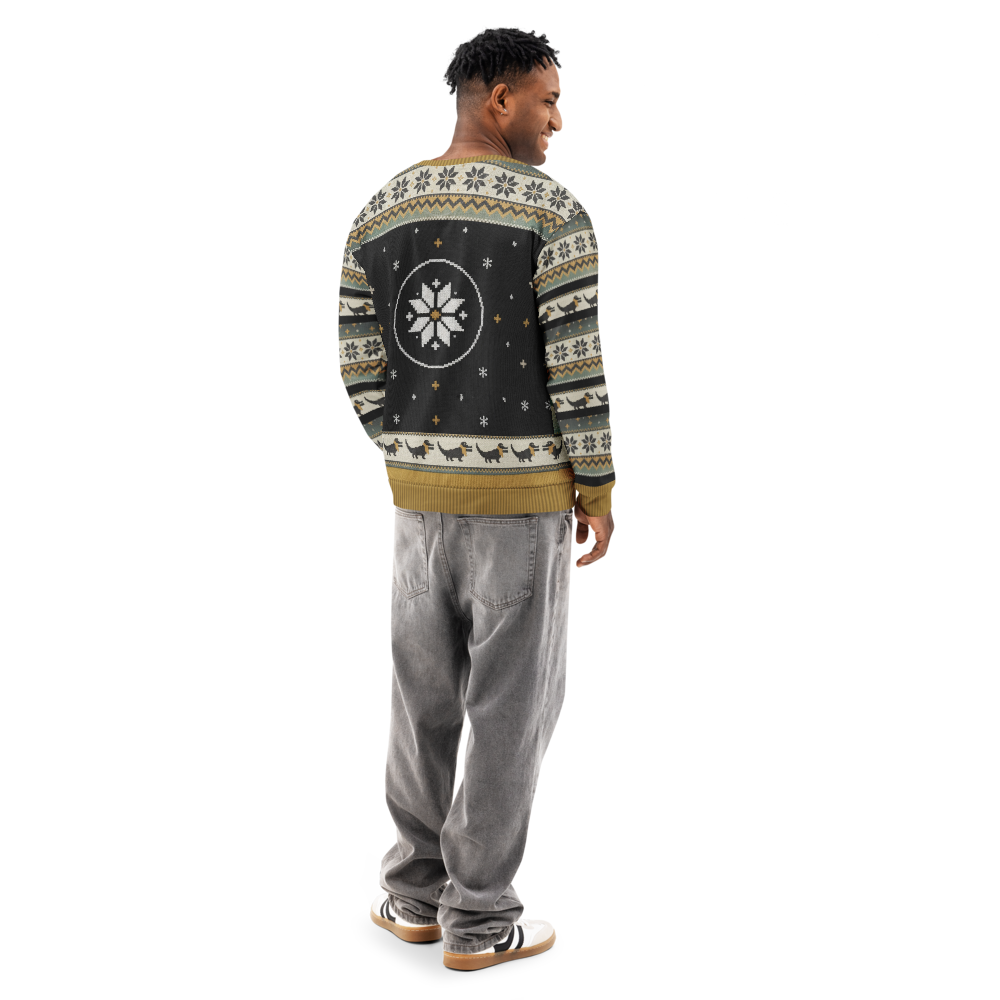 New Orleans Fan ugly Christmas sweatshirt, men's back