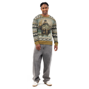 New Orleans Fan ugly Christmas sweatshirt, men's front