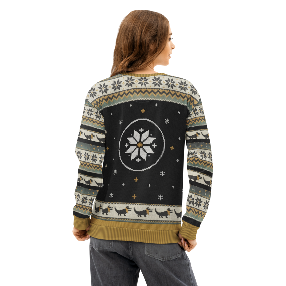 New Orleans Fan ugly Christmas sweatshirt, women's back