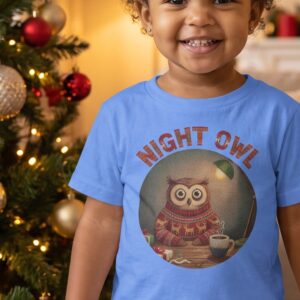 Night Owl Toddler Ugly Christmas Shirt
