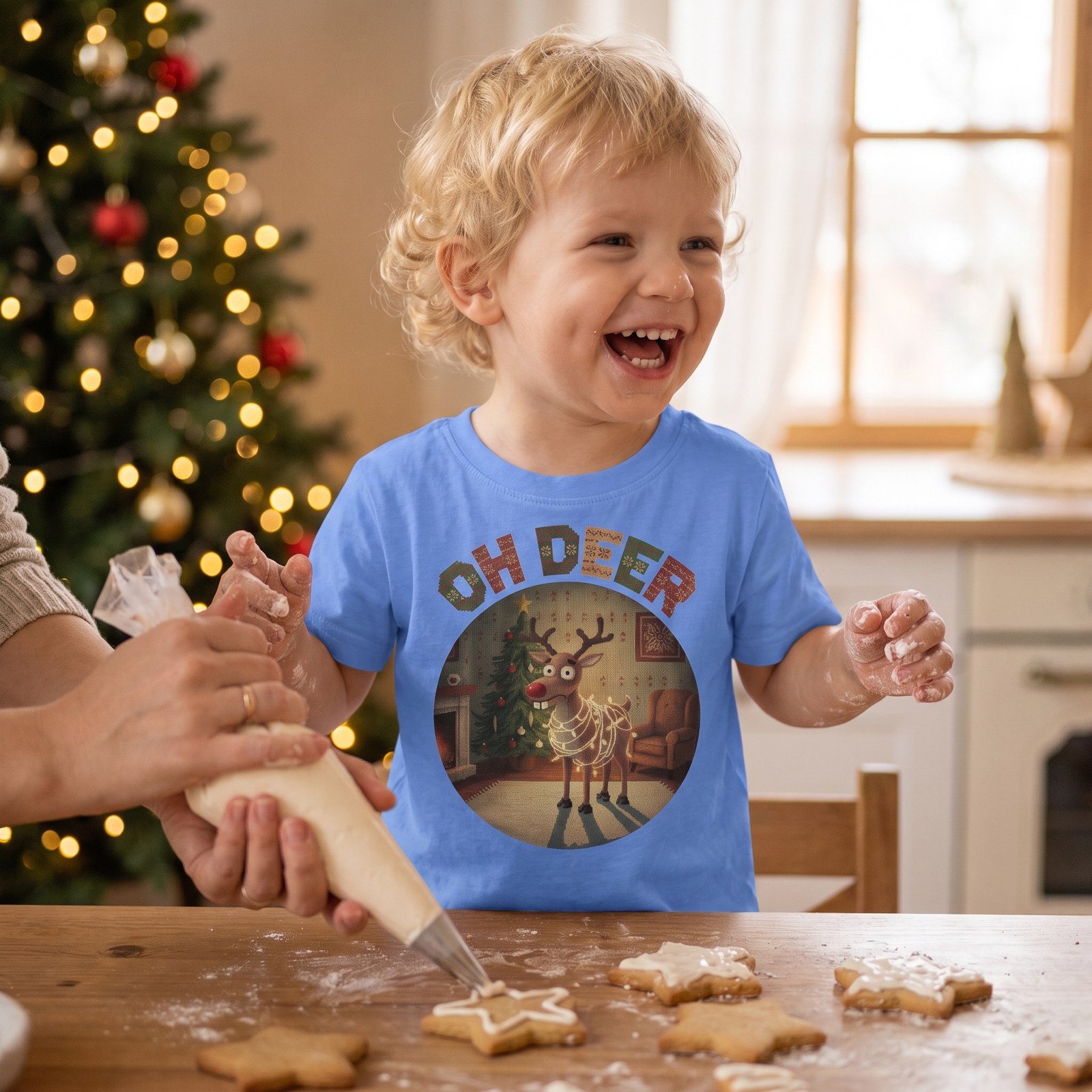Styling photo, Oh Deer Toddler Ugly Christmas Shirt