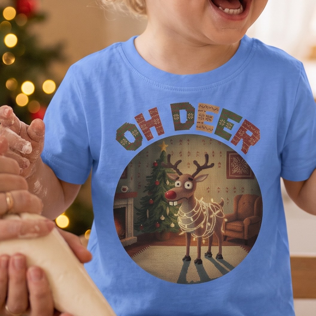Styling photo, Oh Deer Toddler Ugly Christmas Shirt