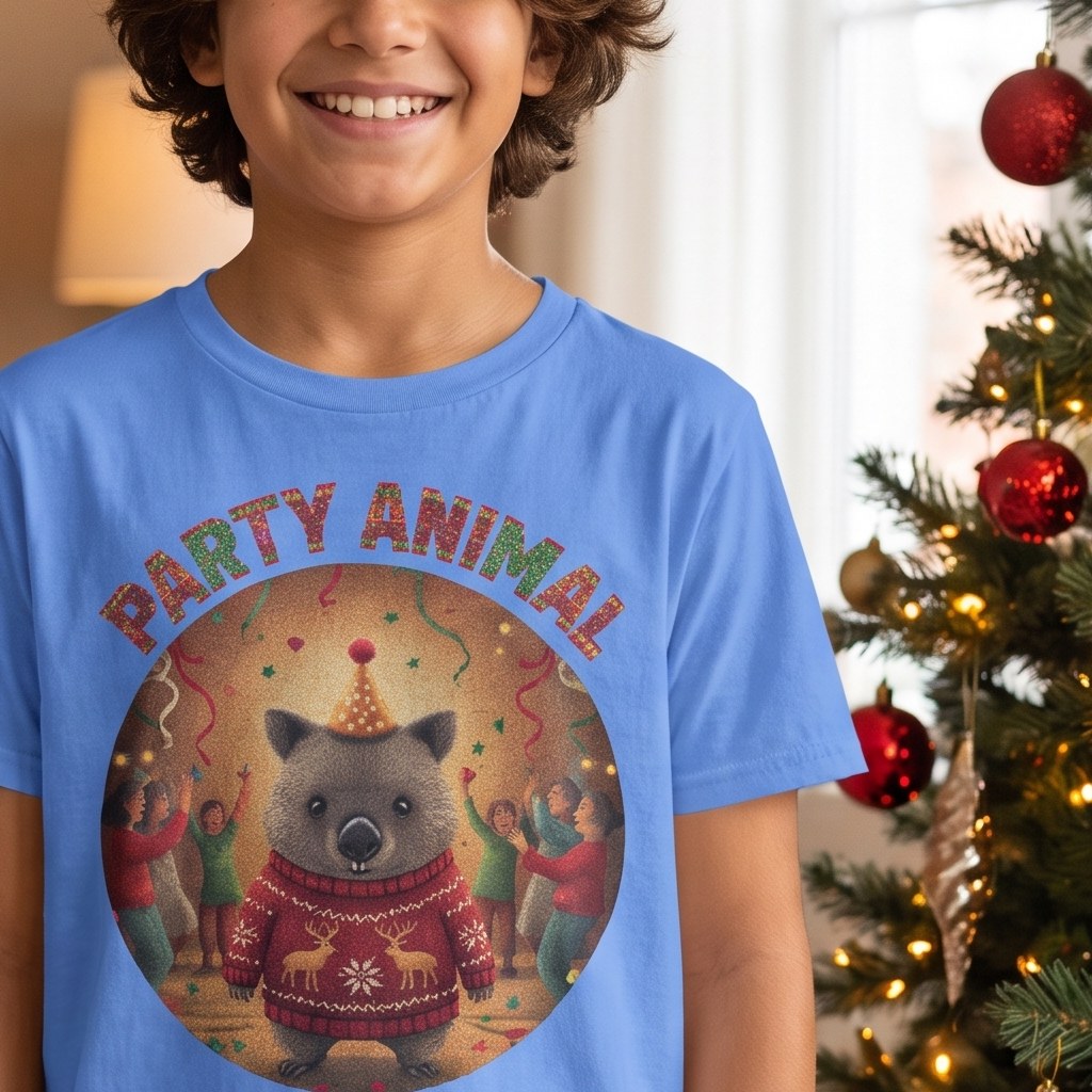 Styling photo, Party Animal Kids Ugly Christmas Shirt