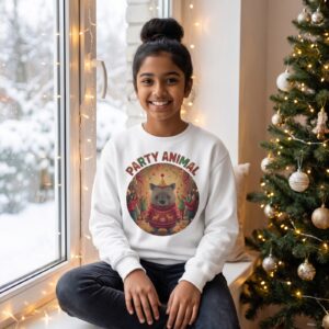 Styling photo, Party Animal Kids Ugly Christmas Sweater