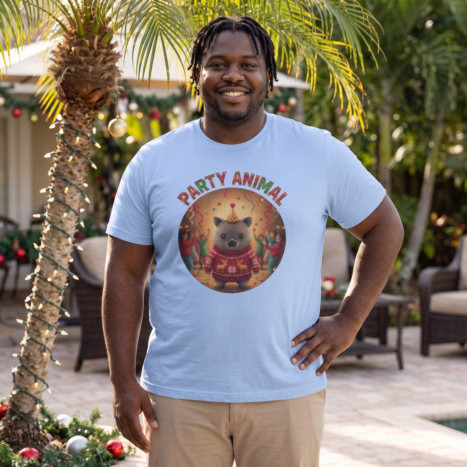 Plus size styling photo, Party Animal Ugly Christmas Shirt