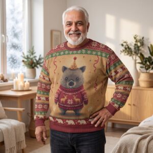 Plus size styling photo, Party Animal Ugly Christmas Sweater