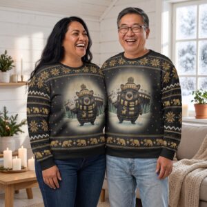 Plus size styling photo, Pittsburgh Fan Matching Ugly Christmas Sweaters for Couples