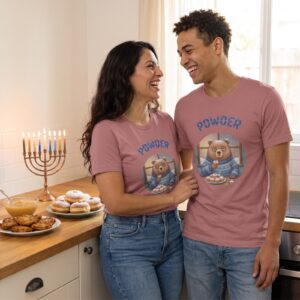 Styling photo, Powder Day Matching Hanukkah Shirts for Couples
