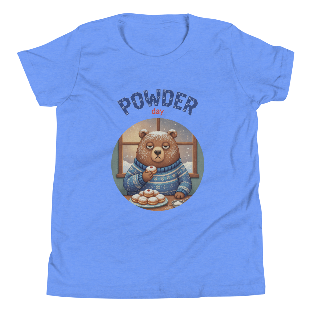 Powder Day Kids' Ugly Tee — Blue flat