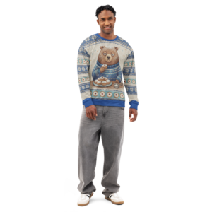 Powder Day Ugly Hanukkah Sweater | Funny All-Over-Print Sweatshirt