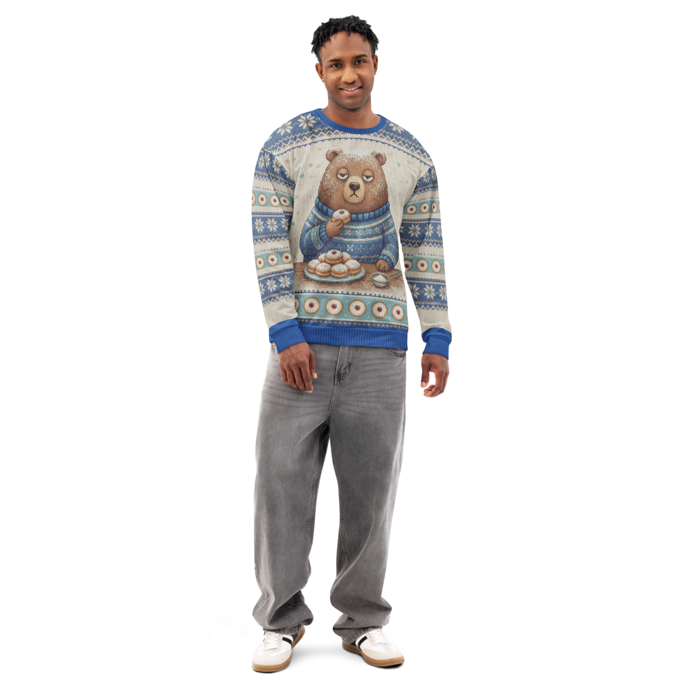 Powder Day Hanukkah sweatshirt men's front