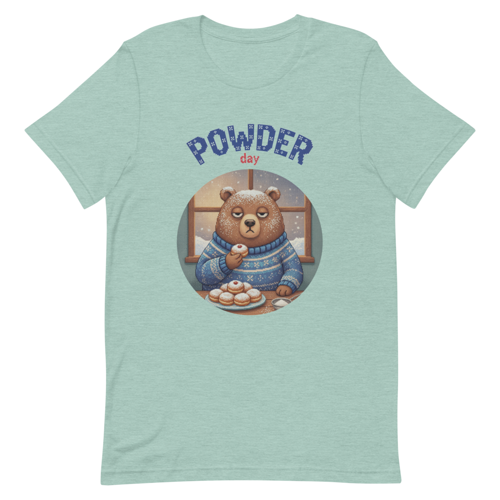 Powder Day Ugly Tee — Green flat