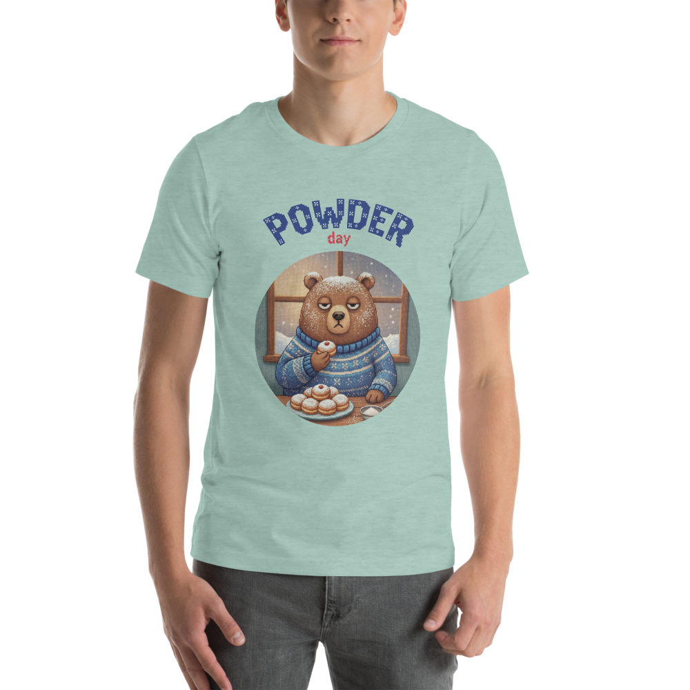 Powder Day Ugly Tee — Green model