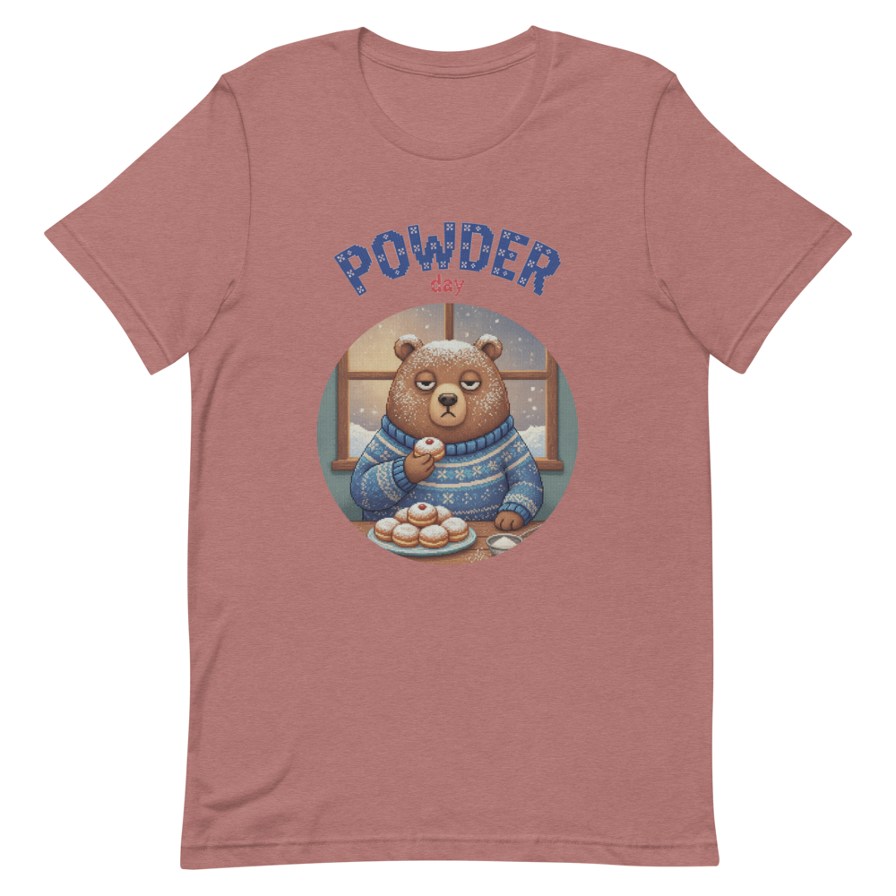 Powder Day Ugly Tee — Mauve flat