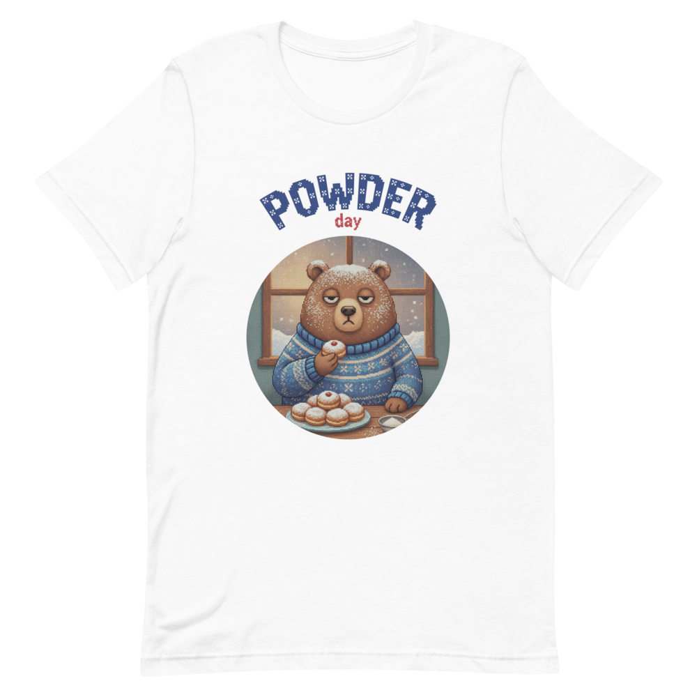 Powder Day Ugly Tee — Pure White flat