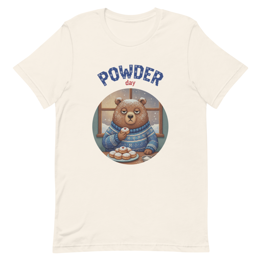 Powder Day Ugly Tee — Vintage White flat
