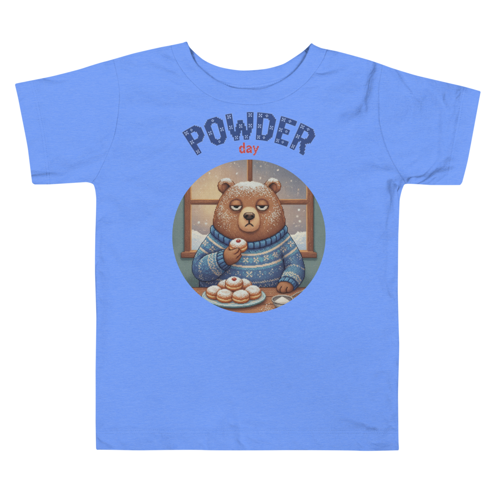 Powder Day Toddler Ugly Tee โ Blue flat