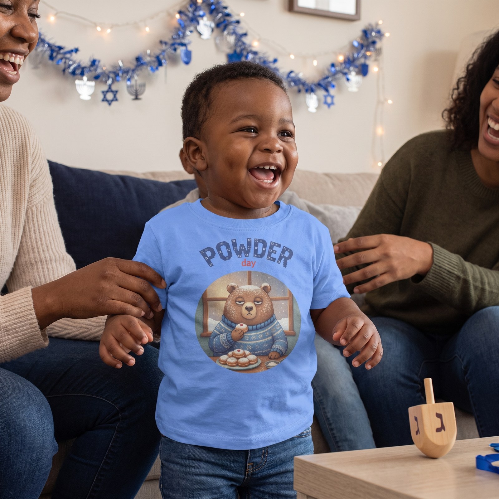 Styling photo, Powder Day Toddler Hanukkah Shirt