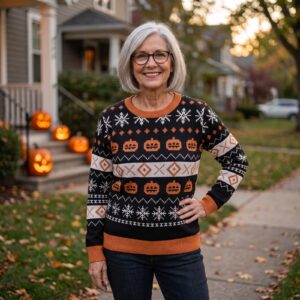 Styling photo, Pumpkin Halloween Sweater