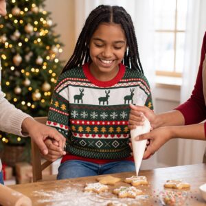 Styling photo, Reindeer Kids Ugly Christmas Sweater