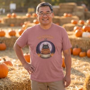 Plus size styling photo, Scaredy Cat Black Cat Halloween Shirt for Women and Men