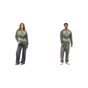 Seattle Fan matching ugly Christmas sweatshirts for couples
