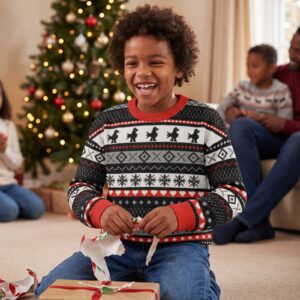 Styling photo, Selbu Bird Kids Ugly Christmas Sweater