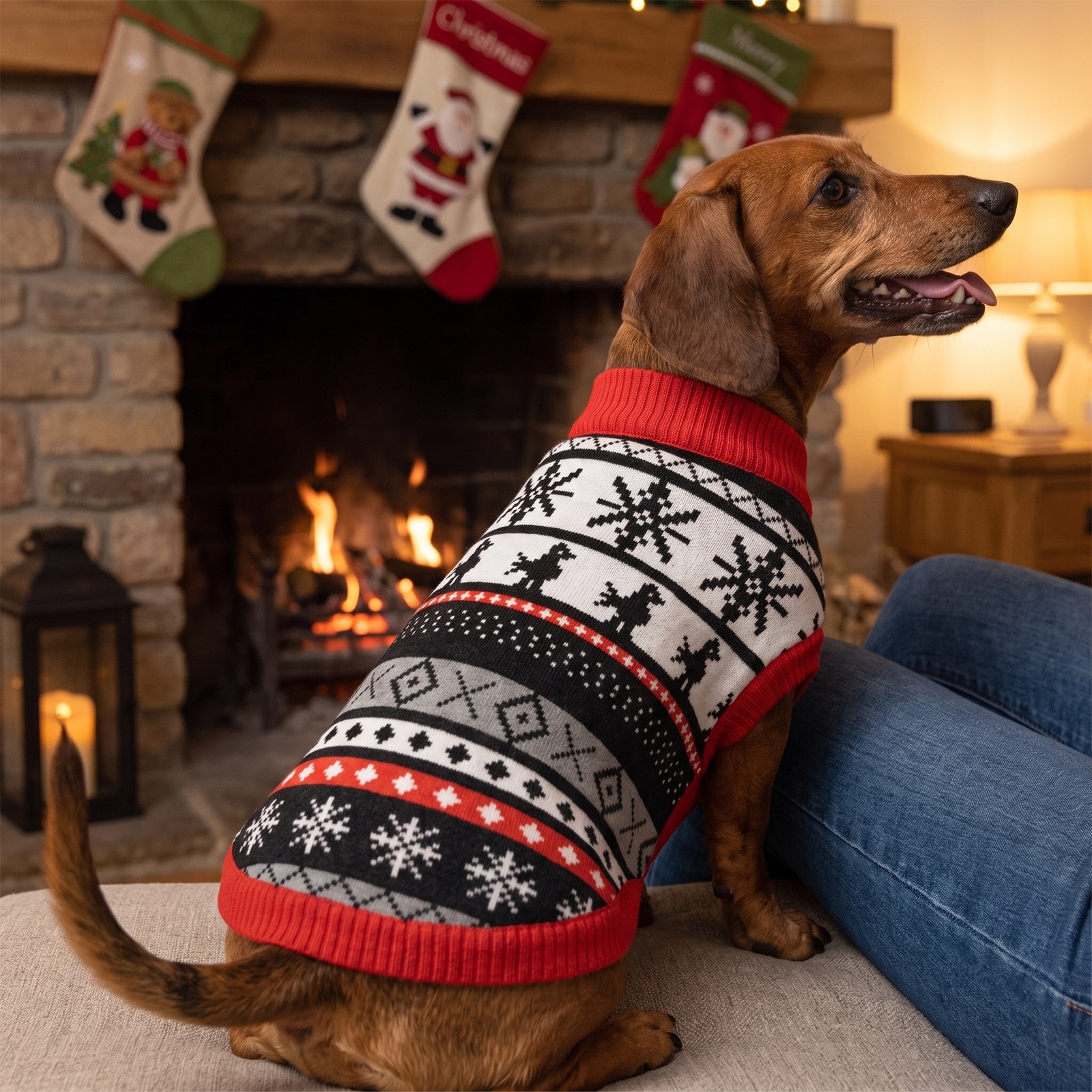 Styling photo, Selbu Bird Dog Christmas Sweater