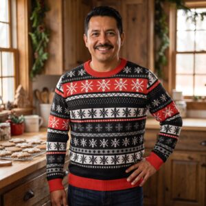 Styling photo, Selbu Stars Vintage Fair Isle Christmas Sweater