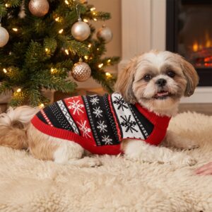 Dog wearing the Selbu Stars Dog Christmas Sweater
