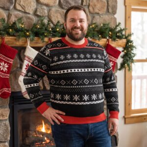 Plus size styling photo, Setesdal Vintage Fair Isle Christmas Sweater
