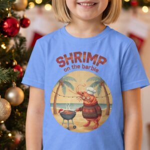 Shrimp on the Barbie Kids Ugly Christmas Shirt