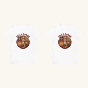 Silly Goose matching Christmas shirts for couples, two white tees