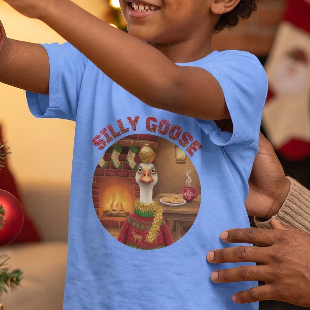 Styling photo, Silly Goose Kids Ugly Christmas Shirt