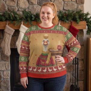 Plus size styling photo, Silly Goose Ugly Christmas Sweater