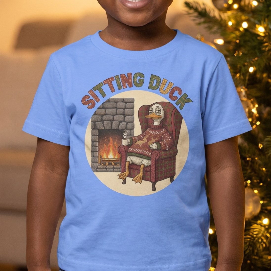 Styling photo, Sitting Duck Toddler Ugly Christmas Shirt