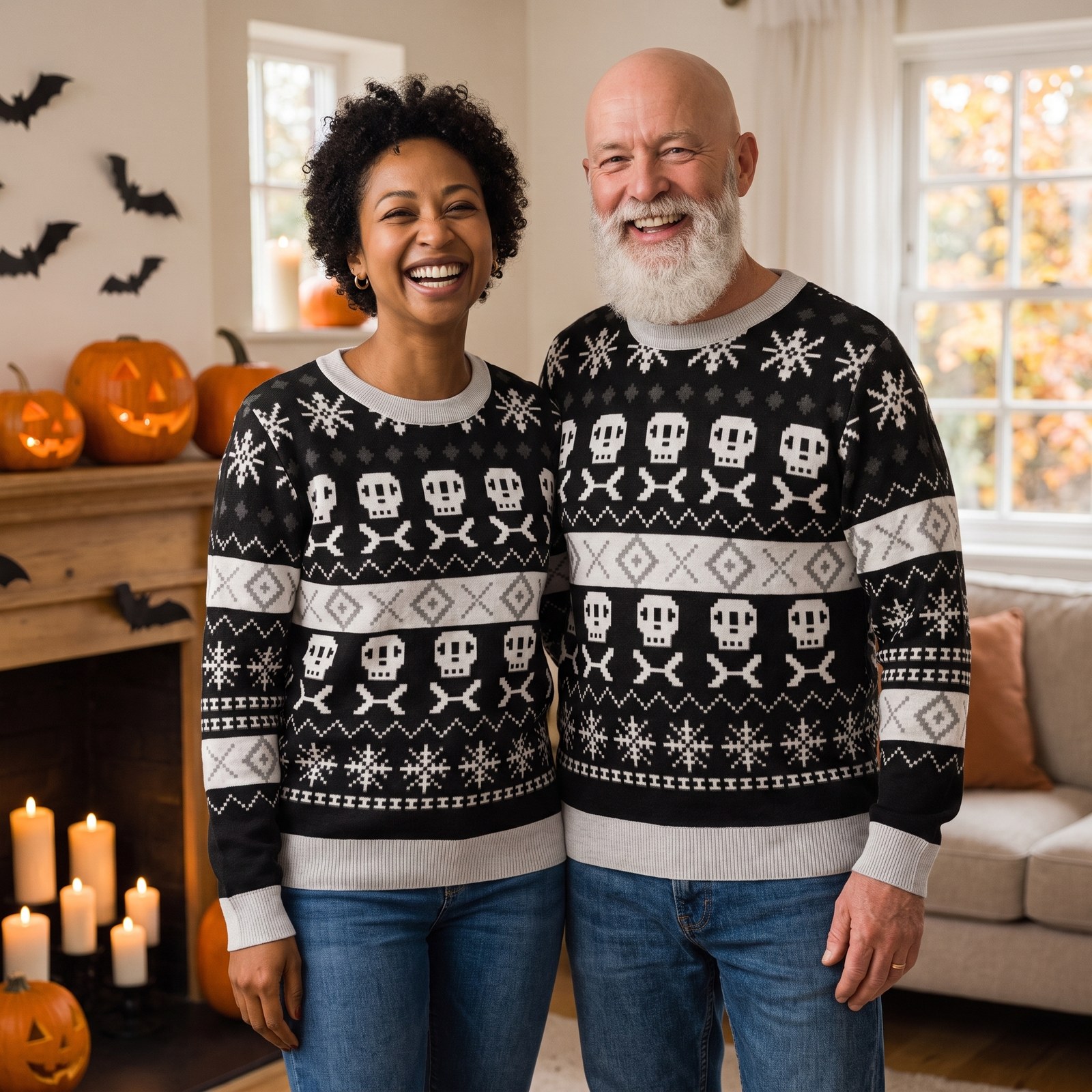 Styling photo, Skeleton Halloween Couples Matching Set