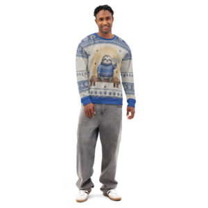 Slow Burn Ugly Hanukkah Sweater | Funny All-Over-Print Sweatshirt