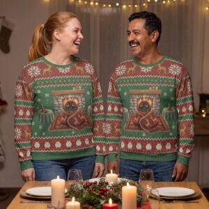 Styling photo, Snug as a Bug Matching Ugly Christmas Sweaters for Couples