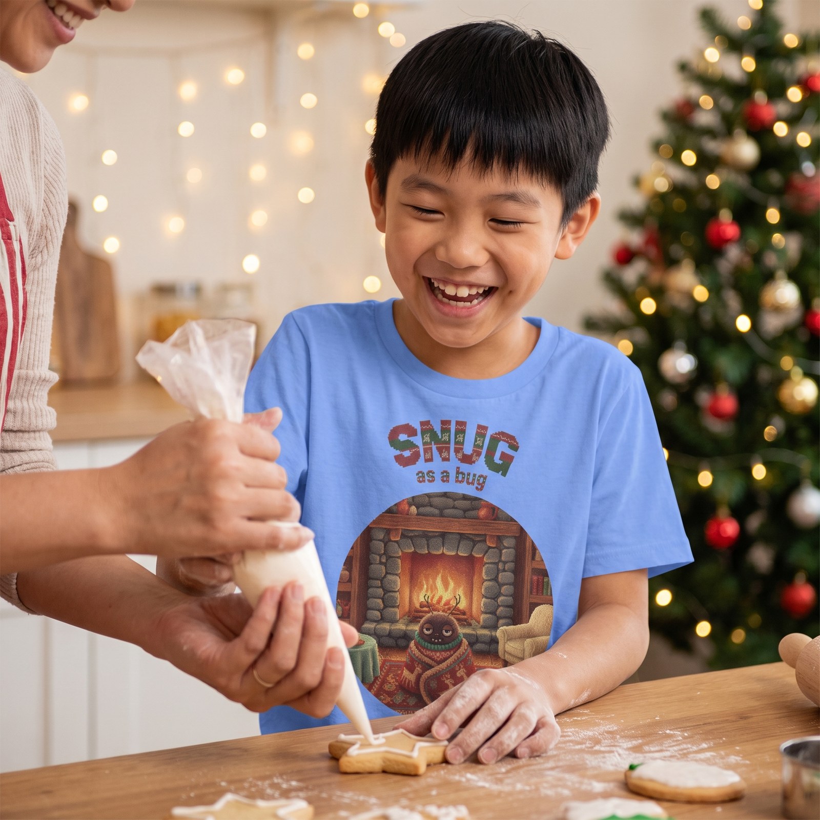 Styling photo, Snug as a Bug Kids Ugly Christmas Shirt
