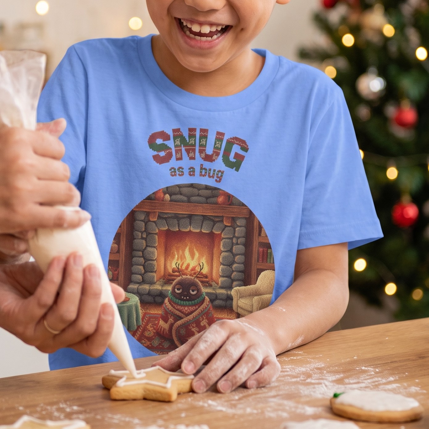 Styling photo, Snug as a Bug Kids Ugly Christmas Shirt