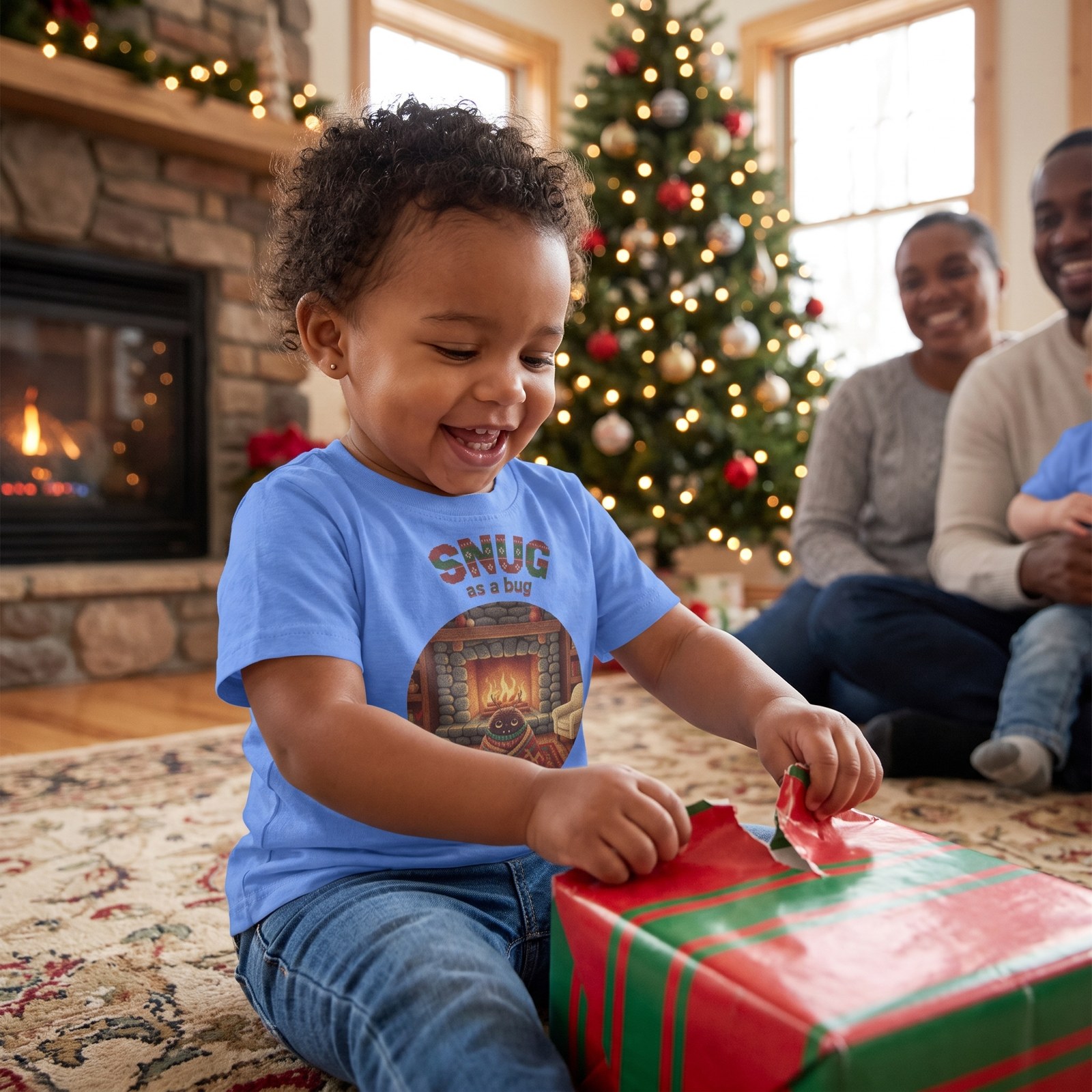 Styling photo, Snug as a Bug Toddler Ugly Christmas Shirt